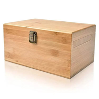 Boîte d'organisation moderne en bambou en bois pour plateau roulant, conteneur pour fumer, laque, rectangle, carte magnétique