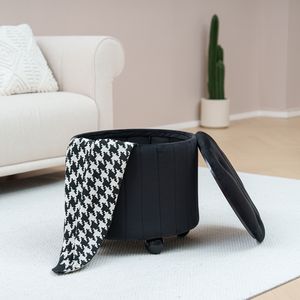 Bailey <span class=keywords><strong>Modern</strong></span> osmanlı ve sehpa Combo ile depolama siyah kadife ayak dışkı depolama sandalye osmanlı oturma odası için - Product Image 2