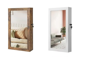 Meuble de rangement pour bijoux avec miroir, pour chambre et salon, <span class=keywords><strong>à</strong></span> poser sur table ou <span class=keywords><strong>à</strong></span> suspendre <span class=keywords><strong>au</strong></span> <span class=keywords><strong>mur</strong></span>, vente en gros d'usine - Product Image 2