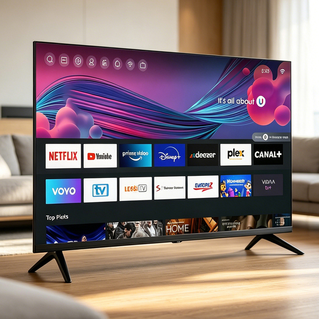 32 43 50 55 65 75 85 100 Inch 4K Ultra HD LED Smart TV QLED Webos/VIDDA Android WiFi Large Screen Television for Hotel Home Use