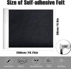 Rollo de <span class=keywords><strong>Fieltro</strong></span> Autoadhesivo, Cinta de <span class=keywords><strong>Fieltro</strong></span> de Poliéster para Protección de Muebles, Antideslizante - Product Image 2