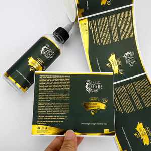 ขวดบรรจุภัณฑ์เครื่องสำอางกันน้ำ FX Roll ผลิตจากแก้วและพลาสติก พร้อมฉลากฟอยล์สีทอง ป้ายสติกเกอร์ ฉลากบรรจุภัณฑ์สำหรับขวด - Product Image 2