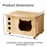 Meuble de chevet en bois pour chat d'intérieur, table d'appoint pour animaux de compagnie, disponible en plusieurs configurations, mobilier de décoration intérieure