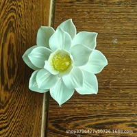 Fleur artificielle en forme de bourgeon de lotus, faite à la main, pour photographie, accessoires de fleurs artificielles, plante en céramique, pour aménagement paysager de scène, fausse plante