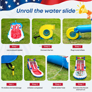 Vente en gros usine : Toboggan aquatique gonflable commercial et château aquatique <span class=keywords><strong>avec</strong></span> grande <span class=keywords><strong>piscine</strong></span>, utilisable en version humide et sèche, pour <span class=keywords><strong>location</strong></span> lors de fêtes d'anniversaire en extérieur - Product Image 4