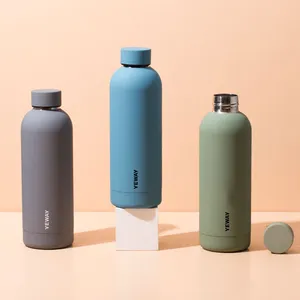 Yeway oem botella termos de agua spor wasserflasche 2022 yeni kauçuk kaplı paslanmaz çelik içme şişesi özel su şişesi logosu