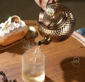High Quality Master Eco-Friendly Saudi Arabia Retro Gold Copper Color Stainless Steel Water <strong>Kettles</strong> 1-2L Capacity Electric Tea - Product Image 2