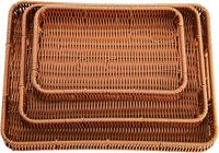 Panier de rangement en rotin personnalisé plateau de service rotin tissé artisanat fruits pique-nique panier en osier organisateur de rangement avec poignées