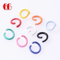 Anneaux de saut ouverts en métal coloré pour bijoux, accessoires pour fabrication de collier et boucles d'oreilles, à faire soi-même, DIY, pièces