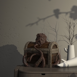 Boîte à dés de coffre au trésor Cthulhu recouverte de tentacules thalassophobie démoniaque en résine de haute qualité fabriquée à la main au design personnalisé - Product Image 6