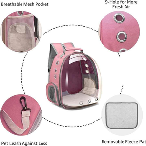 Mochila Burbuja Transparente y Ventilada para Mascotas, Transportín para Gatos y Perros, Venta al Por Mayor - Product Image 3