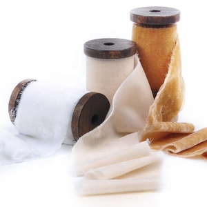 Handdyed Rayon thô cạnh bó hoa cô dâu Ribbon thô cạnh lụa nhung Ribbon cho trang trí đám cưới - Product Image 6