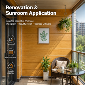 Revêtement mural extérieur, panneaux sandwich isolés, imitation bois, métal sculpté, bardage décoratif pour la <span class=keywords><strong>rénovation</strong></span> de la <span class=keywords><strong>façade</strong></span> de la <span class=keywords><strong>maison</strong></span> - Product Image 5