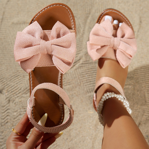 Sandales compensées <span class=keywords><strong>en</strong></span> tissu K806 pour femme, nouvelle collection été, à semelle souple, avec nœud, pour l'extérieur – Vente chaude, tendance et confortables - Product Image 5