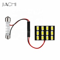 JIACHI Accessoires universels de lecture d'intérieur de voiture Led T10 BA9S W5W C5W 6/9/12/15/18/24SMD Options Plafonniers Lampe dôme