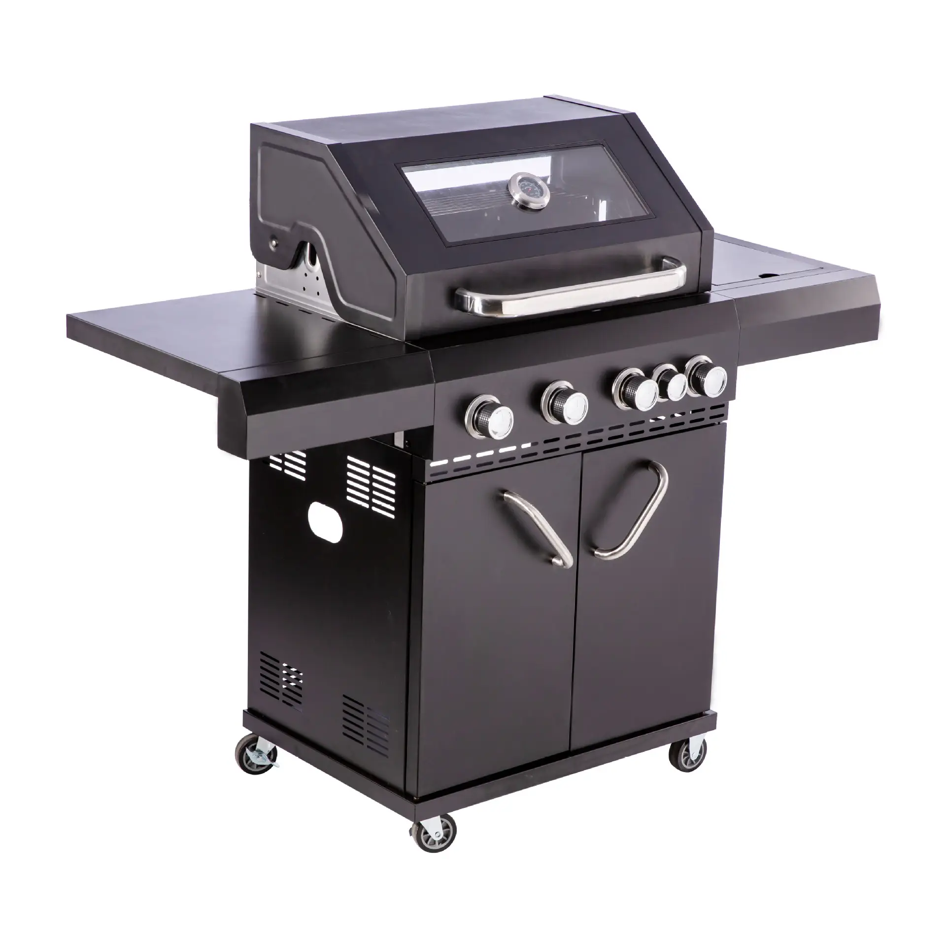 China Supply Outdoor Tuin Hoge Standaard Rvs 4 Wielen Gas Bbq Grill