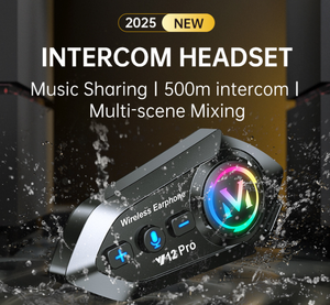 Y12 PRO Dual-Core Chipset 5.4 Helmet Headset with Full Duplex <b>Intercom</b> 500M and Music Share Motorcycle <b>Intercom</b> - Product Image 2