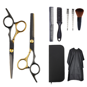 Ciseaux à cheveux AQIABI 5,5'' en acier inoxydable, ciseaux à effiler en acier JP, ciseaux de coiffure, multicolores - Product Image 1