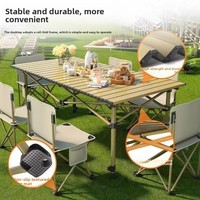 Table pliante d'extérieur, design omelette, portable, pour camping et pique-nique, épaissie