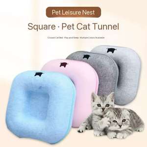 Kare kedi Hideaway evi + Donut yatak + tünel-4-sezon evrensel kedi oyuncak sondaj ve uyuklamak için - Product Image 6
