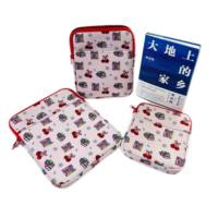 Housse de protection pour livre avec fermeture éclair pour Kindle & iPad Ordinateur portable Personnalisé 3 tailles