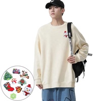 Étiquettes brodées, patchs personnalisés d'usine, broderie de logo mignon, patchs de Noël thermocollants