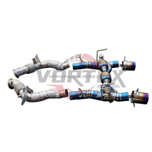 Système d'échappement Catback complet en alliage de titane Vortex Grade 5 avec soupape pour Ferrari F8 - Product Image 4