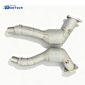 Tuyau de descente en acier inoxydable 304 de haute qualité pour Ferrari California 4.3 V8 F136IB, mise à niveau d'échappement de course avec bouclier thermique, Euro 5, 200 cellules - Product Image 2