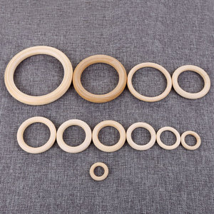 Anelli in Legno di Paulownia Naturale Personalizzati <span class=keywords><strong>per</strong></span> Ferramenta Fai-da-Te, Cerchi e Anelli in Legno Grezzo <span class=keywords><strong>per</strong></span> Tende e Artigianato - Product Image 5