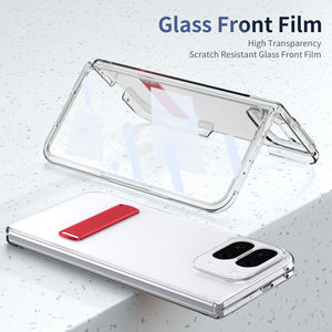 Funda de teléfono transparente de lujo para <span class=keywords><strong>Google</strong></span> Pixel 10 Pro, soporte de aleación de aluminio plegable, accesorios delgados para carcasa de teléfono anticaída - Product Image 3