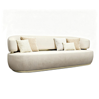 Ensemble de canapés modulaires YUANCHANG avec revêtement en tissu et pieds en acier inoxydable - Conception modulaire confortable pour chambre à coucher et salon