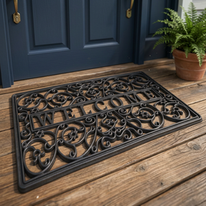 Tapis de bienvenue Ron Mat en caoutchouc antidérapant pour extérieur, tapis décoratif d'entrée lavable 45x75cm, anti-bactérien et anti-taches - Product Image 2