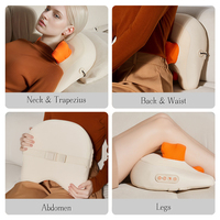 Masseur de cou et d'épaules Shiatsu portable rechargeable par USB avec batterie au lithium, chaleur, pétrissage intelligent et contrôle de la minuterie, en forme d'oreiller