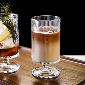 Vaso de Vidrio Sodocálcico Creativo de Lados Rectos, Vaso sin Tallo para Cócteles, Exquisitamente Elaborado, Estilo Chino - Product Image 3