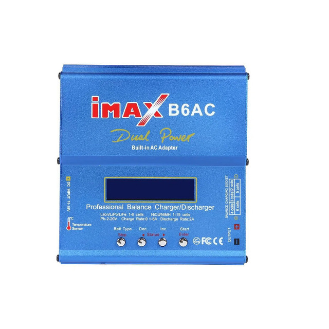 IMAX B6AC 80W Balance Charger for Lithium Battery Model Aircraft Built-in Power Supply AC110-240 Input 12.6V-25.55V Output