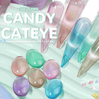 ICE NOVA Candy Cateye Gel Polish Harga Terjangkau Produk Baru Warna Baru Koleksi Porselen Gel Polish Bebas TPO Gel Mata Kucing Magnetik