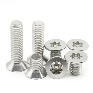 m2-m10 304 stainless steel countersunk head screw bolt anti-theft screw flat head special-shaped torx screw bolt