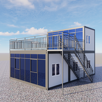 Vente chaude 20FT Maison conteneur standard préfabriquée avec terrasse 2 étages sont utilisés comme cabines de vacances
