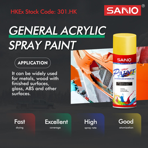 <span class=keywords><strong>Peinture</strong></span> en aérosol SANVO à séchage rapide, haute brillance, métallisée, pour automobile, métal, bois, revêtement époxy résistant à la rouille, service OEM - Product Image 4