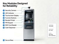 Distributeur automatique de billets multi-devises avec fonction de dépôt et de retrait, recycleur de billets, suivi par numéro de série, compact, fabricant