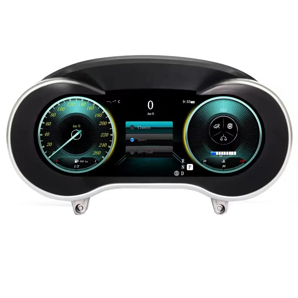 Ruiso Car Digital Instrument For Benz C Class W205 GLC X205 LCD Digital Dashboard monitor Panel Virtual Cockpit Speed Meter