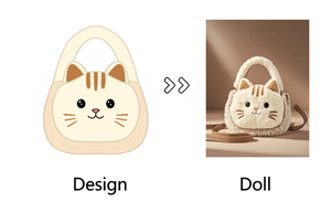 Factory Wholesale Custom Low MOQ Cat <strong>Plush</strong> Backpack Custom <strong>Cute</strong> <strong>Plush</strong> Animal <strong>Bag</strong> Custom Cat <strong>Plush</strong> Backpack - Product Image 3