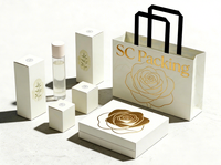 Coffret Cadeau Cosmétique de Luxe Nouvel An 2027 – Boîtes Rigides à Fermeture Magnétique, Doublure Éponge, Lamination Brillante, Estampage Or