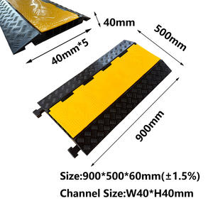 Hoge Kwaliteit Zware 5-kanaals Pvc Trunking Snelheidsdrempels Rubber Kabel Beschermer <span class=keywords><strong>Cover</strong></span> Voor Rijbaan Vloerkabel Rijbaan Veiligheid - Product Image 3