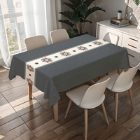 Nappe de table rustique carrée RNPT, motif mandala, en PVC, lavable, pour centre de table, protection polyvalente pour la maison