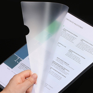 Foska <span class=keywords><strong>A4</strong></span> nhựa tập tin thư mục rõ ràng dự án Túi l-loại nhựa trong suốt tay áo tài liệu thư mục cho văn phòng trường phù hợp - Product Image 6
