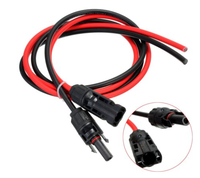 Kabel Ekstensi Tenaga Surya 20 Kaki 10AWG dengan Konektor Betina dan Jantan dengan Sepasang Konektor Ekstra Kit Adaptor Panel Surya