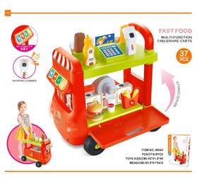 Vente en gros <span class=keywords><strong>de</strong></span> chariots <span class=keywords><strong>de</strong></span> vaisselle multifonctions en plastique pour cuisine, mini-magasin, restauration rapide, <span class=keywords><strong>chariot</strong></span> à outils pour <span class=keywords><strong>docteur</strong></span>, jouets <span class=keywords><strong>de</strong></span> boulangerie sucrée pour enfants - Product Image 4