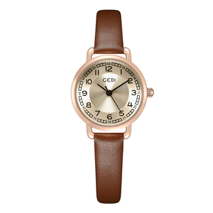 Vintage Design Small Dial Light Luxury Artistic Leather Strap Waterproof Quartz Women's <b>Watch</b> - Product Image 2