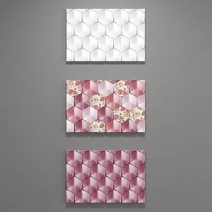 Diseño ondulado 300x450mm Azulejos de pared 3D con resistencia dura y cuerpo impermeable para un mejor rendimiento de Vistaar Ceramic - Product Image 3